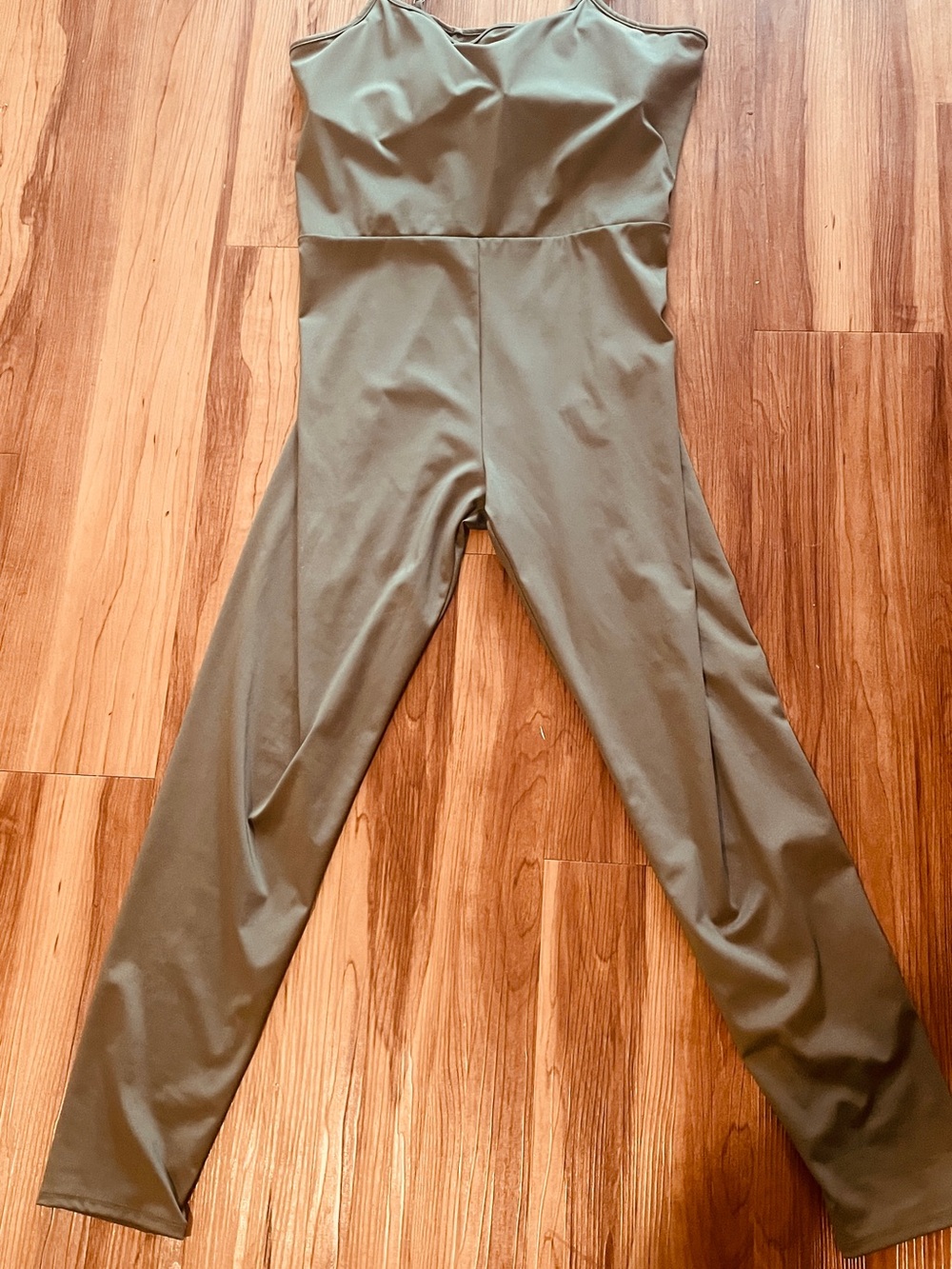 No Boundaries Olive Strapless Jumpsuit - Picture 2 of 4